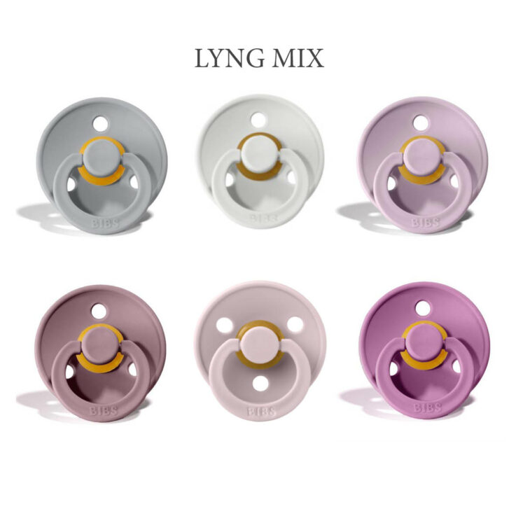 Bibs Colour 6 stk Lyng Mix – latex sutter i str. 2