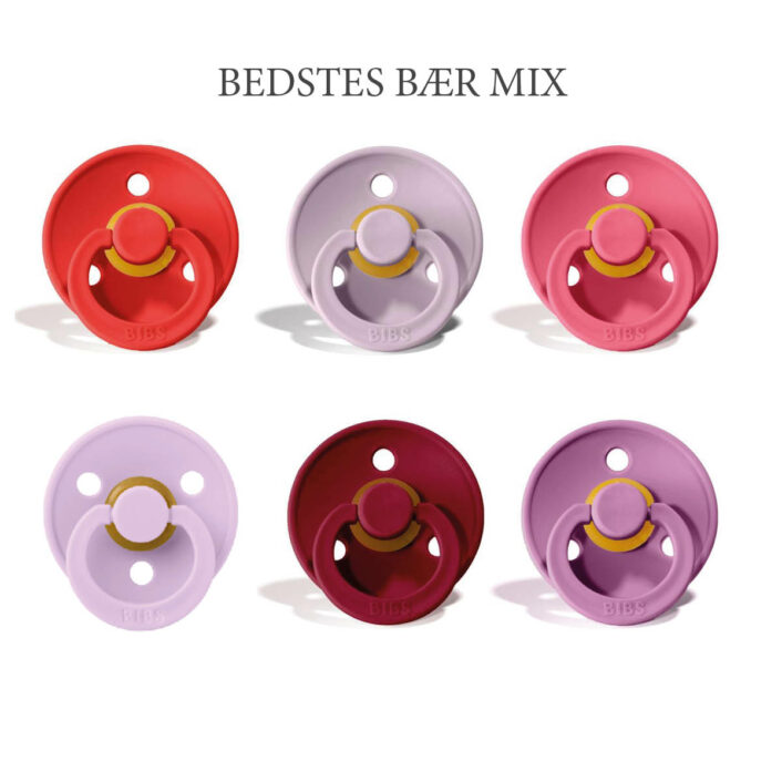 Bibs Colour 6 stk Bedstes Bær Mix – latex sutter i str. 2