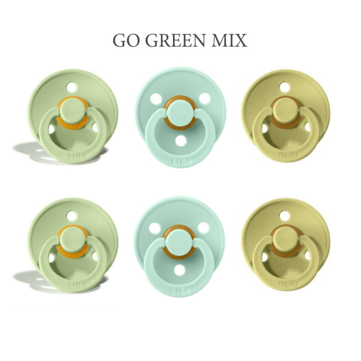 Bibs Colour 6 stk Go Green Mix – latex sutter i str. 2