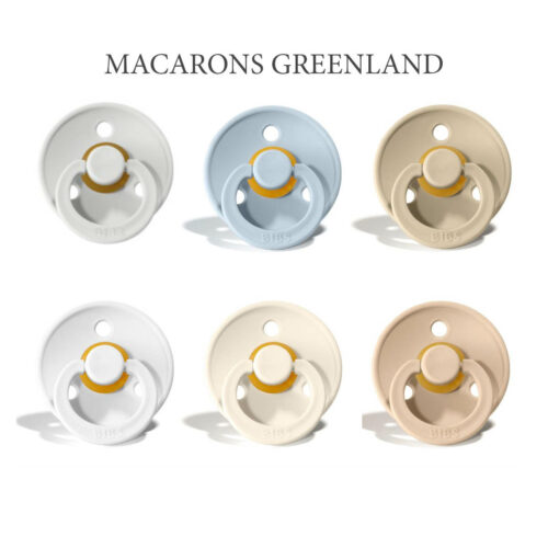 Bibs Colour 6 stk Macarons Greenland – latex sutter i str. 2