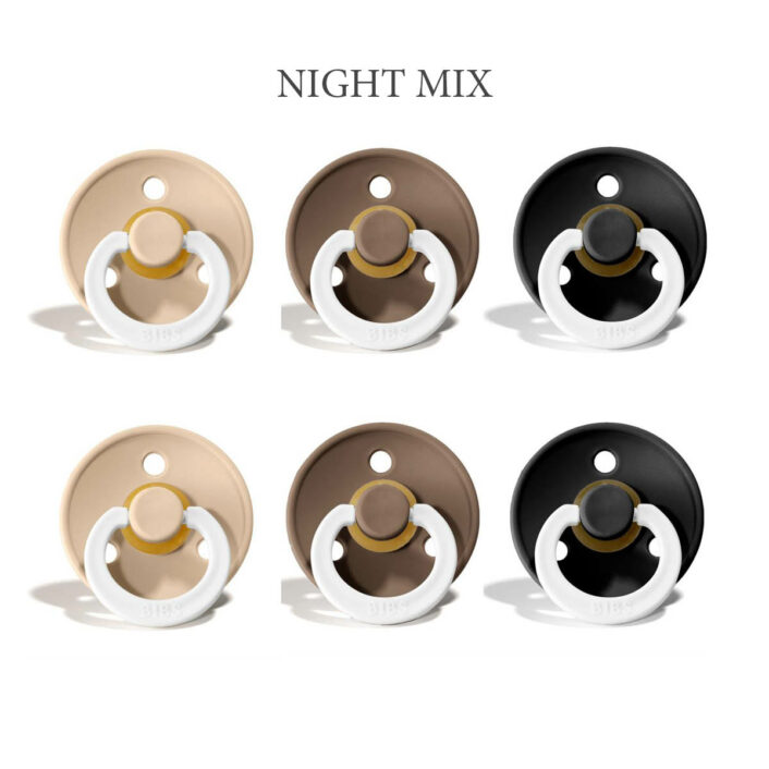 Bibs Colour -NIGHT Mix 1 med 2 vanilla, 2 Dark Oak og 2 Black i str. 2