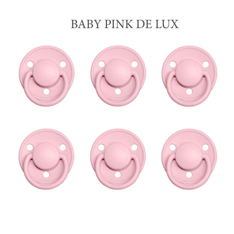 Bibs DE LUX Baby Pink, 6 latex sutter i str. 2