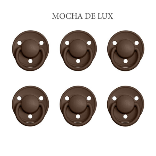 Bibs DE LUX Mocha, 6 latex sutter i str. 2