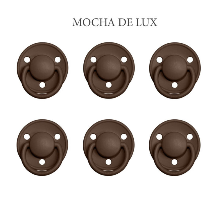 Bibs DE LUX Mocha, 6 latex sutter i str. 2