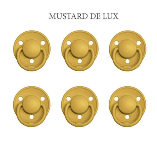 Bibs DE LUX Mustard, 6 latex sutter i str. 2