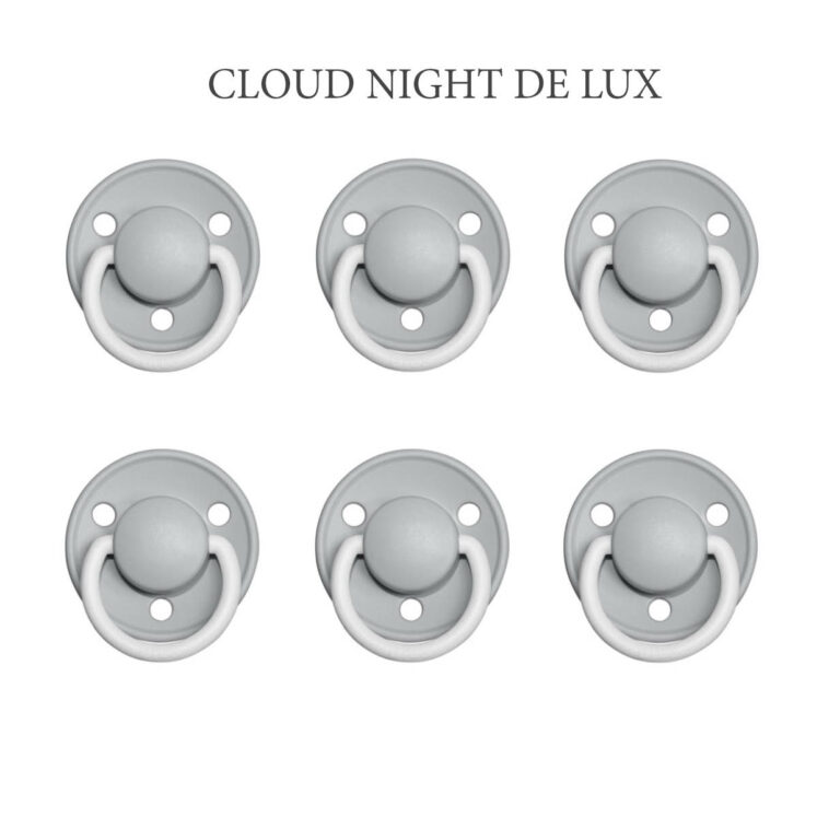 Bibs DE LUX Cloud NIGHT, 6 latex sutter i str. 2