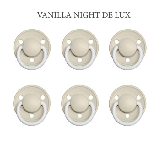 Bibs DE LUX vanilla NIGHT, 6 latex sutter i str. 2