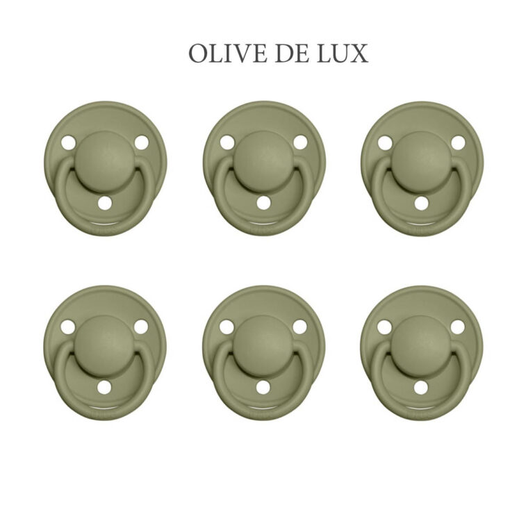 Bibs DE LUX Olive, 6 latex sutter i str. 2