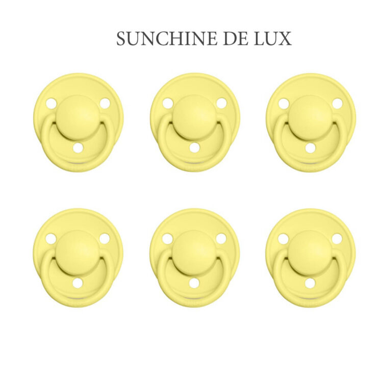 Bibs DE LUX Sunshine, 6 latex sutter i str. 2