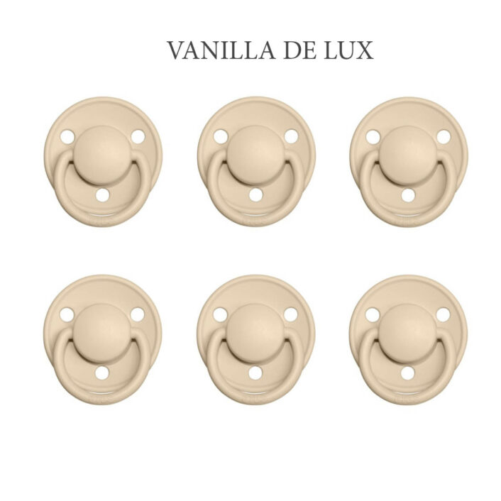 Bibs DE LUX Vanilla, 6 latex sutter i str. 2