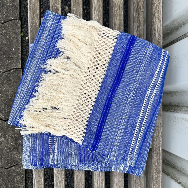 Rebozo sjal i Blå fra Mexico 2,5 m