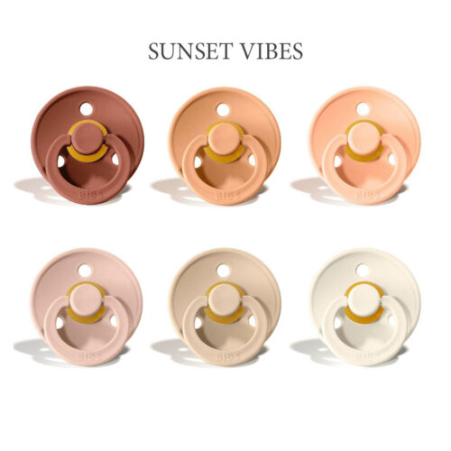 Bibs colour 6 stk Sunset Vibes Mix – latex sutter i str. 2