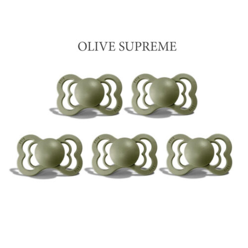 Bibs SUPREME Olive 5 sutter, silikone st. 2