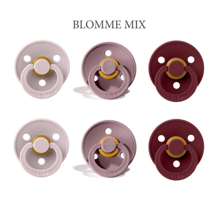 Bibs Colour 6 stk Blomme Mix – latex sutter i str. 2