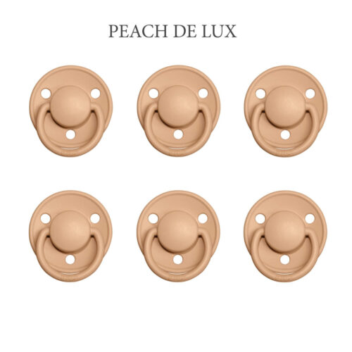Bibs DE LUX Peach, 6 latex sutter i str. 2