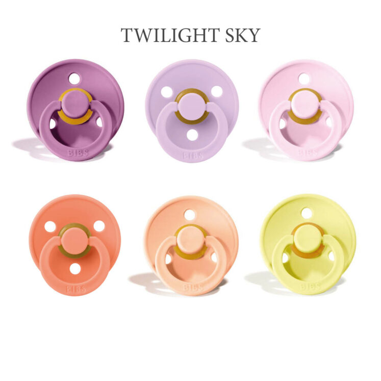 Bibs Colour 6 stk Twilight Sky Mix – latex sutter i str. 2
