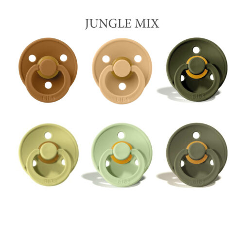 Bibs Colour 6 stk Jungle Mix – latex sutter i str. 2