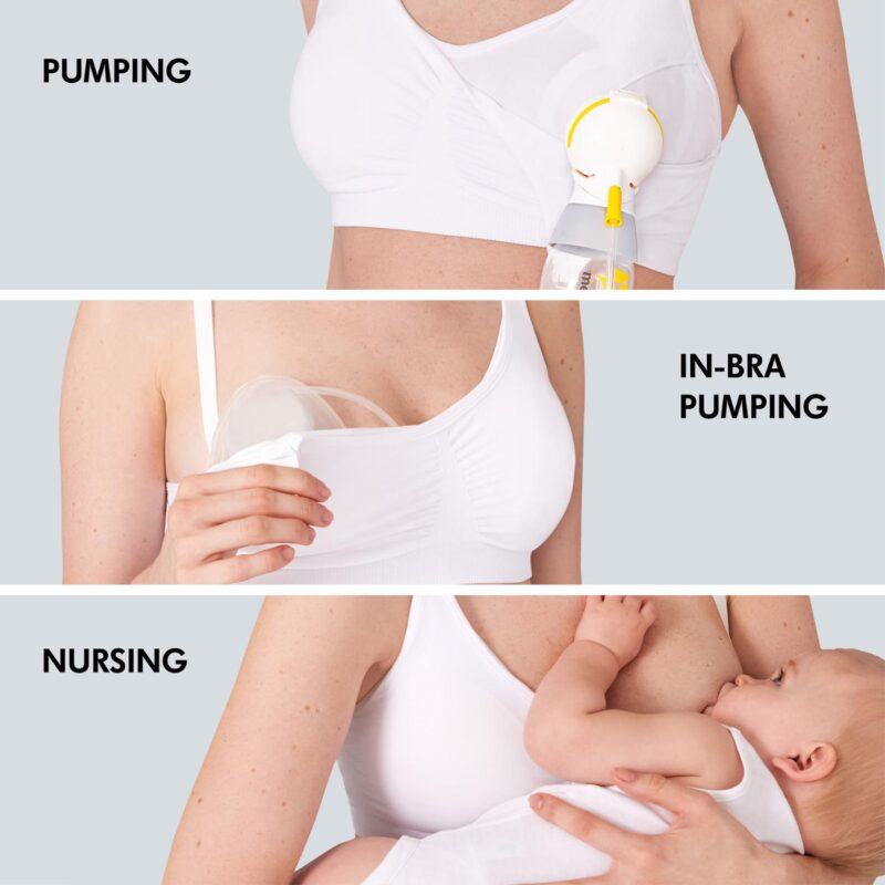 Medela Pumpebh og ammeBH 3 i 1, Hvid - SUPER smart hvis du pumper meget