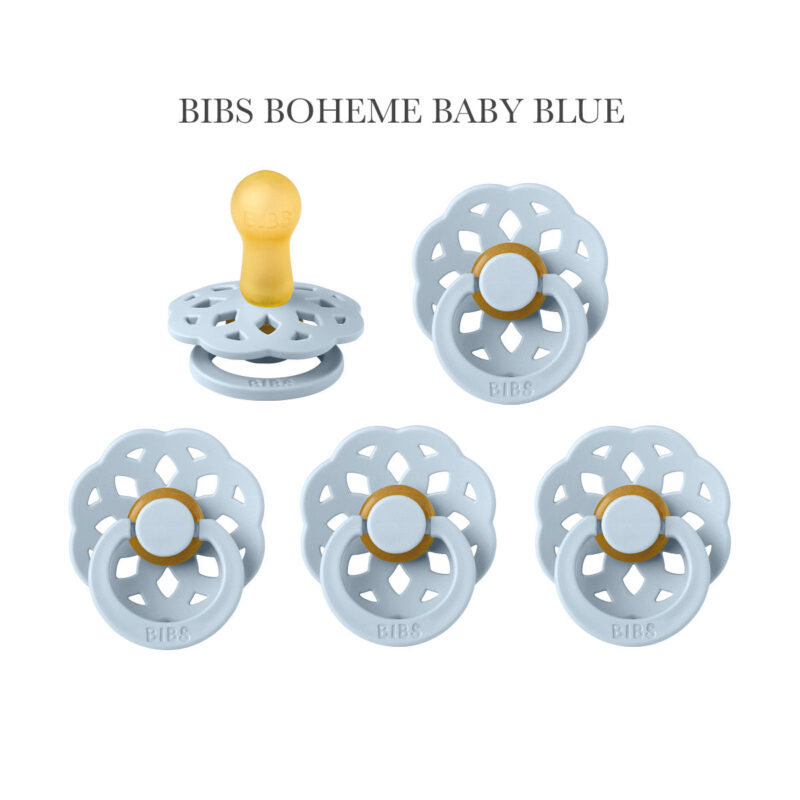 Bibs Boheme Baby Blue, rund sut latex str. 2