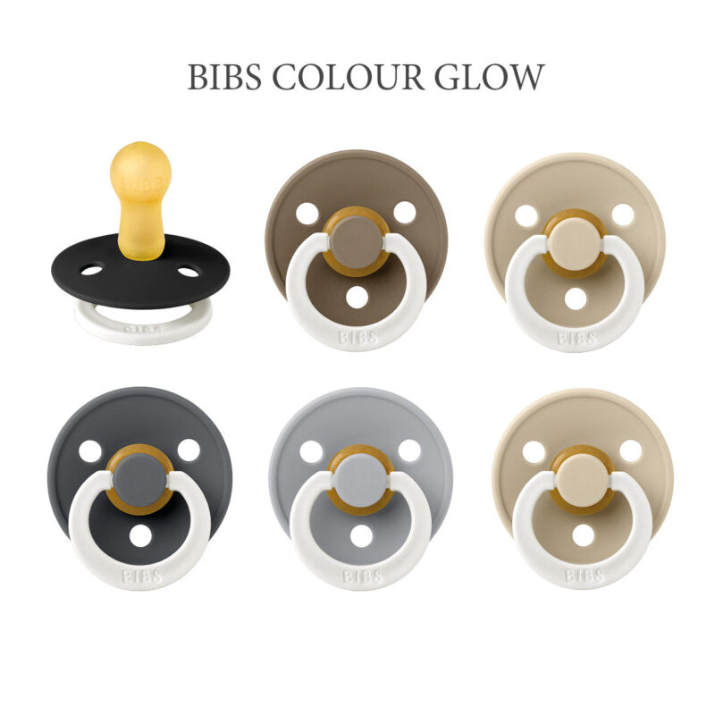 Bibs Colour - NIGHT Vanilla Mix, 6 runde sutter i latex str. 2