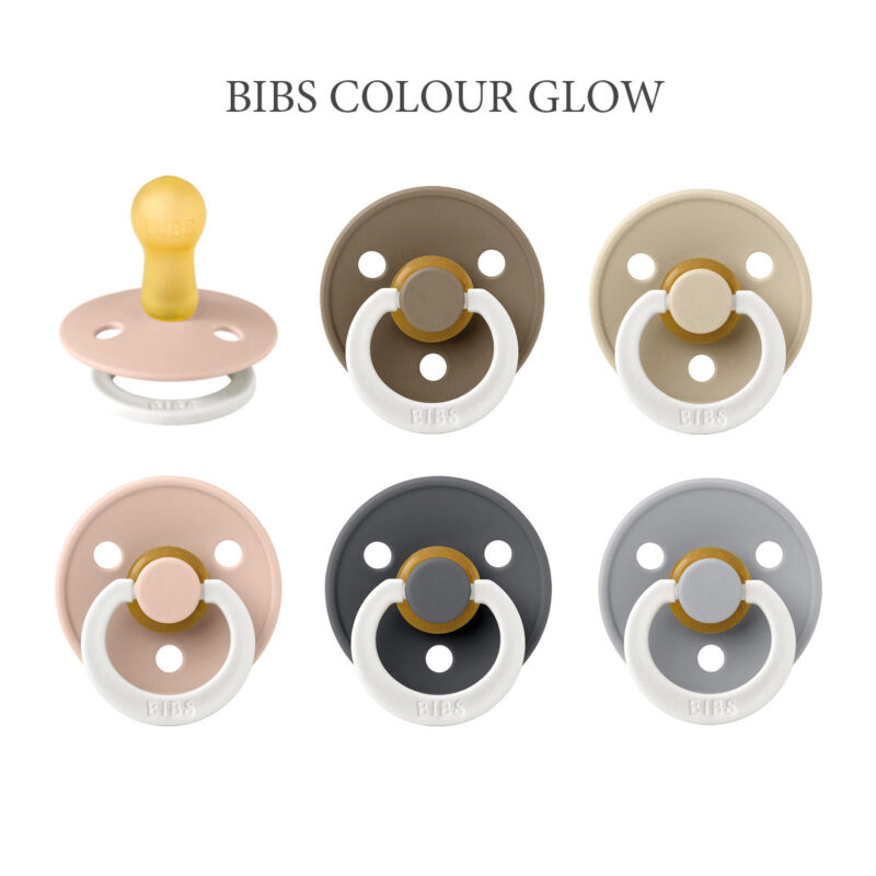 BIBS Colour - NIGHT Blush Mix, 6 runde sutter i latex str. 2