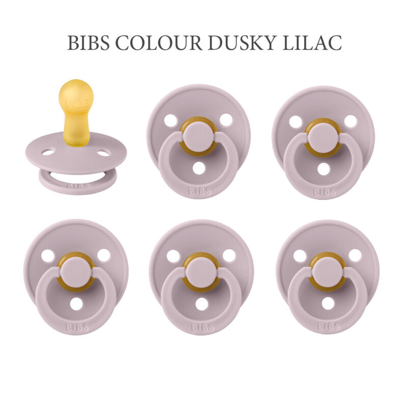 BIBS Colour Dusky Lilac, rund sut latex str. 2