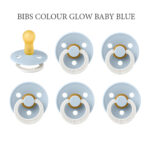 BIBS Colour Baby Blue NIGHT, rund sut latex str. 2