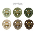 Bibs Colour - Skovbund Mix, 6 runde sutter i latex str. 2