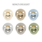 Bibs Colour - King´s Delight Mix, 6 runde sutter i latex str. 2