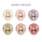 Bibs Colour - Queen´s Delight Mix, 6 runde sutter i latex str. 2