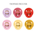 Bibs Colour - Tropiske Frugter Mix, 6 runde sutter i latex str. 2