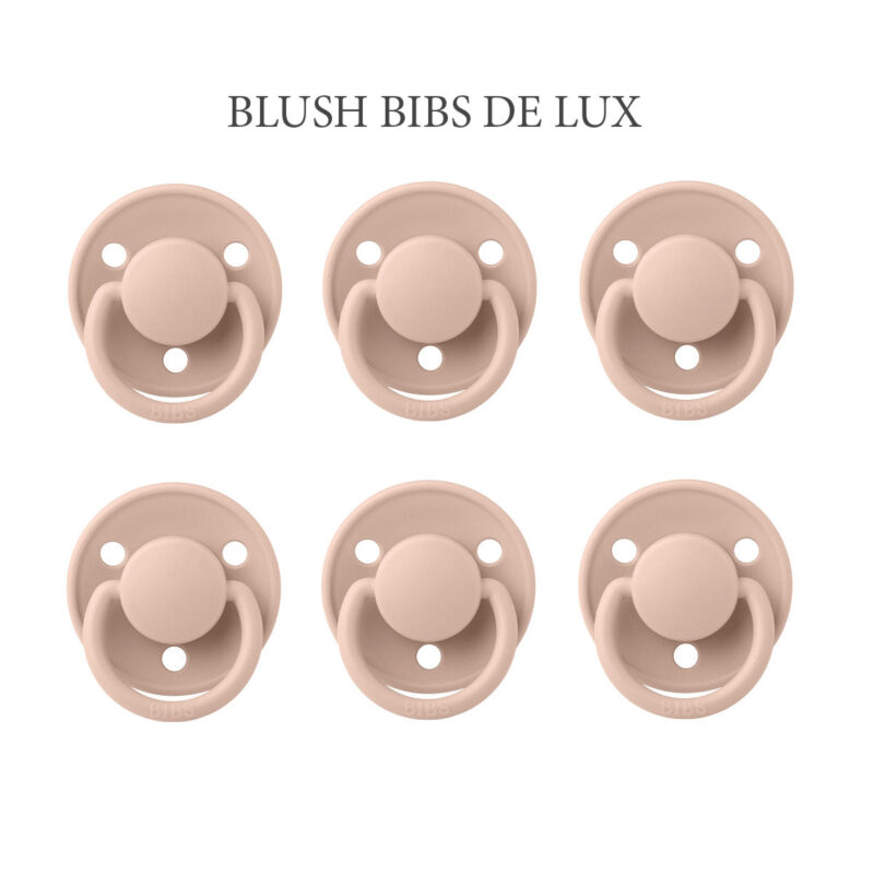 Bibs De Lux Blush, 6 runde sutter latex str. 2