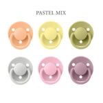 Bibs De Lux - Pastel Mix, 6 runde sutter latex str. 2