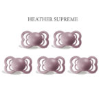 Bibs SUPREME Heather, 5 halvrunde sutter i silikone str. 2